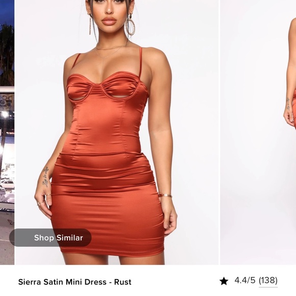 Fashion Nova | Dresses | Copper Orange Fashion Nova Mini Dress | Poshmark